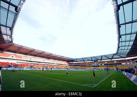 Stade-Le Mans, Le Mans, Frankreich. 10. Oktober 2014. U23-internationaler Fußball. Euro 2015-Qualifikationsspiel zwischen Frankreich und Schweden. Entfernt an Spielzeit Credit: Action Plus Sport/Alamy Live News Stockfoto