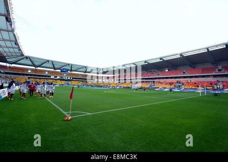 Stade-Le Mans, Le Mans, Frankreich. 10. Oktober 2014. U23-internationaler Fußball. Euro 2015-Qualifikationsspiel zwischen Frankreich und Schweden. Entfernt an Spielzeit Credit: Action Plus Sport/Alamy Live News Stockfoto