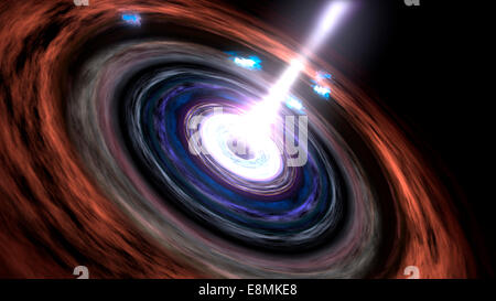 Gamma-Strahlen in aktiven galaktischen Kernen Stockfoto
