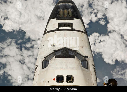 26. Februar 2011 - Blick auf die Raumfähre Discovery-Crew-Kabine. Stockfoto