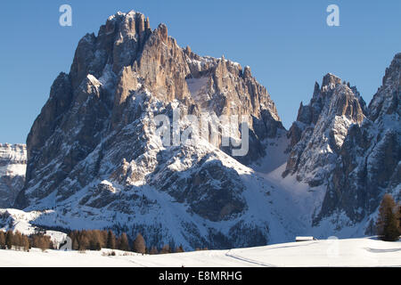 Sasslong, Italien im winter Stockfoto