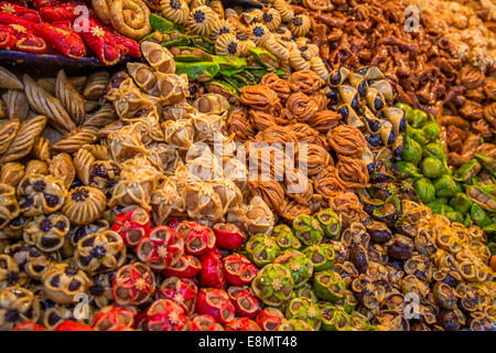 Süßigkeiten auf dem marokkanischen Markt Stockfoto