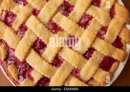 Lattice Kirschkuchen hautnah Stockfoto