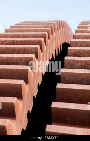 Nahaufnahme des alten Zahnräder Stockfoto