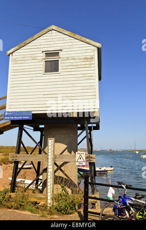 Brunnen der Gezeiten Recorder Station Wells-Next-the-Sea, Norfolk Stockfoto