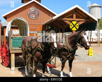 Wall Drug Hinterhof, Wand, South Dakota, USA Stockfoto