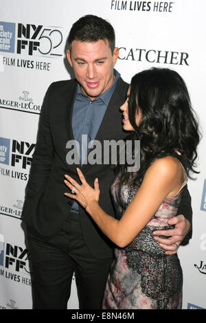 Channing Tatum und Jenna Dewan besuchen die Premiere von "Foxcatcher" während der 52. New York Film Festival in der Alice Tully Hall am 10. Oktober 2014 in New York City Stockfoto