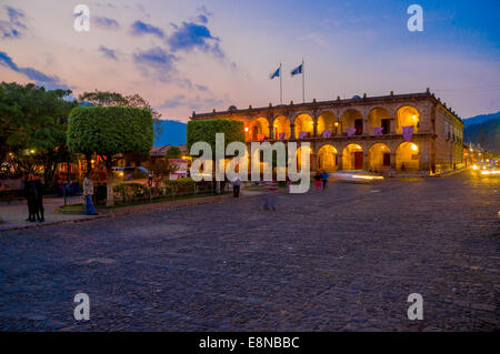 Barockbau in quadratische Hauptplatz Antigua Guatemala Stockfoto