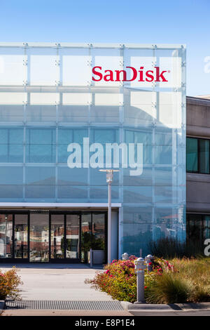 Eine Sandisk Corporation Gebäude in Milpitias Kalifornien im Silicon Valley Stockfoto