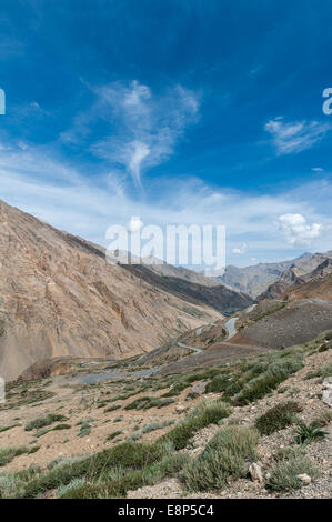 Ghata Schleife, Landschaft auf Leh Manali Autobahn Stockfoto