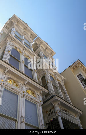 Viktorianische Architektur, Lower Pacific Heights, San Francisco, Kalifornien Stockfoto