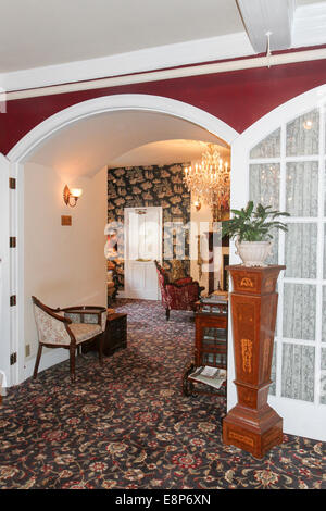 Lobby des Queen Anne Hotel, Lower Pacific Heights, San Francisco, Kalifornien Stockfoto