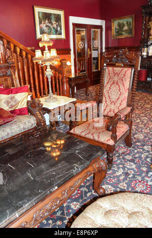 Lobby des Queen Anne Hotel, untere Pacific Heights, San Francisco, Kalifornien, USA, Nordamerika Stockfoto