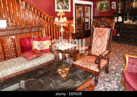 Lobby des Queen Anne Hotel, Lower Pacific Heights, San Francisco, Kalifornien, USA, Nordamerika Stockfoto