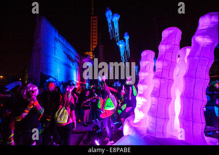 Turin, Italien. 11. Oktober 2014. Parco Dora das Ereignis der elektrischen Ausführung Credit: wirklich Easy Star/Alamy Live News Stockfoto