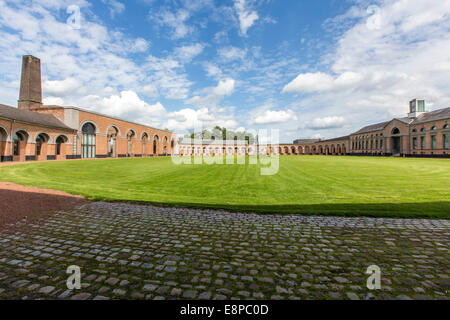 Le Grand-Hornu, UNESCO-Weltkulturerbe, einer ehemaligen Kohlengrube, heute ein Museum und Kunstmuseum für industrial Design und moderne Kunst Stockfoto