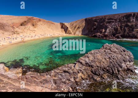 Papagayo-Strand auf Lanzarote Stockfoto