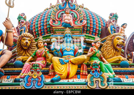 Details der Hindu-Tempel in Singapur. Stockfoto