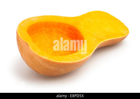 Butternut-Kürbis, isoliert Stockfoto