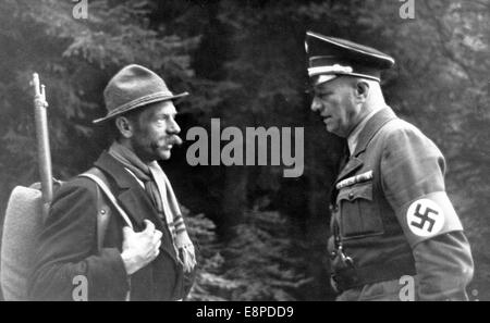 Das Nazi-Propagandafilm zeigt Anton Pfrogner (R), Stabschef des Sudetendeutschen Freikorps mit einem Freikorps-Mitglied im Jahr 1938. Fotoarchiv für Zeitgeschichtee - KEIN KABELDIENST Stockfoto