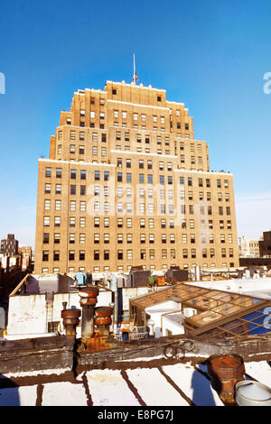 111 Eighth Avenue ist ein voll-Block Art-Deco-Multi-Use Gebäude zwischen achten und neunten Avenue, und 15. und 16. Straße Stockfoto