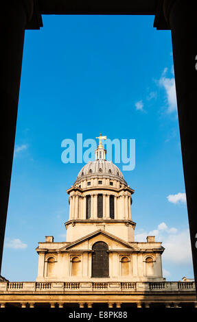 Das ehemalige Royal Naval College, entworfen von Sir Christopher Wren, jetzt eine Universität Stockfoto