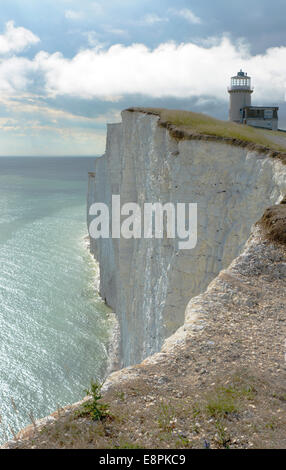 Die Belle Tout Leuchtturm auf Beachy Head in der Nähe von Eastbourne in East Sussex. England Stockfoto