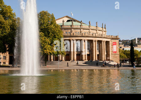 Staatstheater Opernhaus, Staatstheater, Stuttgart, im Schlossgarten Park, Stuttgart, Baden-Württemberg, Deutschland, Europa Stockfoto