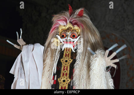 Close-up Rangda Barong Tanz Ubud Bali Indonesien Stockfoto