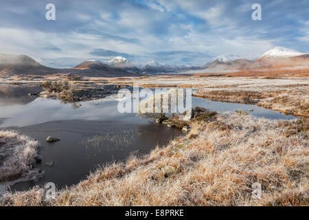 Man Na h-Achlaise auf Rannoch Moor in den schottischen Highlands. Stockfoto