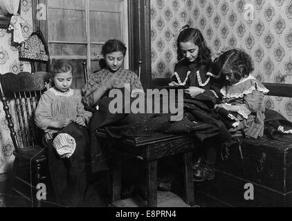 Textilarbeiterinnen in New York City.  Januar 1910 Stockfoto