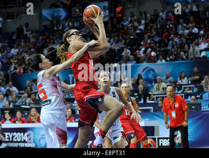 Istanbul, Türkei. 5. Oktober 2014. FIBA International Womens Basketball WM Finale. Spanien gegen Deutschland. Brittney Griner (USA). Die USA gewannen die Wettkämpfe gegen Spanien nach dem Spielstand von 64 – 77. © Aktion Plus Sport/Alamy Live-Nachrichten Stockfoto