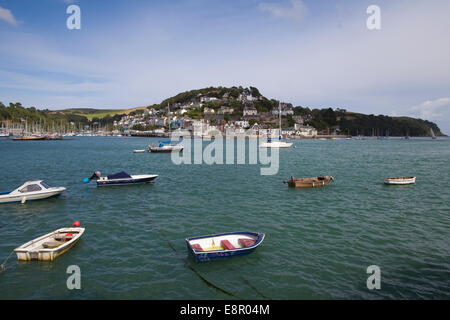 Blick über den Fluss Dart, Kingswear von Bayard Cove, Dartmouth, Devon, England, UK Stockfoto