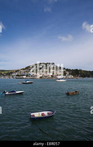 Blick über den Fluss Dart, Kingswear von Bayard Cove, Dartmouth, Devon, England, UK Stockfoto