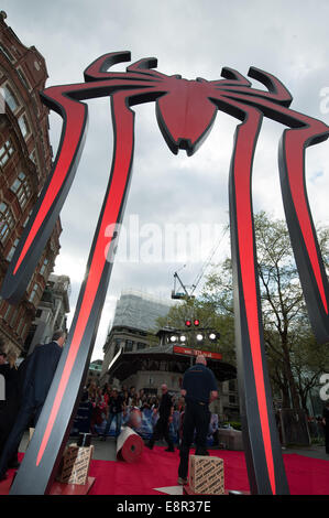 Welt-Premiere von The Amazing Spiderman 2 statt im Odeon Leicester Square - Ankünfte.  Mitwirkende: Atmosphäre wo: London, Vereinigtes Königreich bei: 10. April 2014 Stockfoto