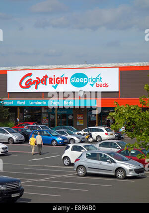 Rechts Teppichhaus, Merry Hill Centre, Brierley Hill, West Midlands, England, UK Stockfoto