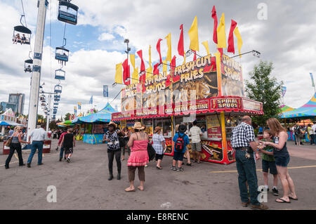 Spirale Spuds, Food-Kette, Calgary Stampede Midway, Calgary, Alberta, Kanada Stockfoto