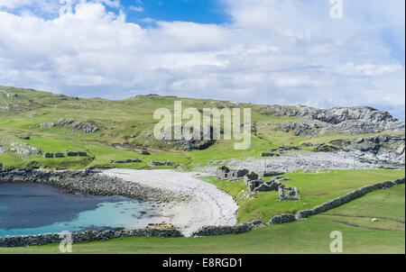 Eshaness Halbinsel, die alten Haaf Fischfangstation bei Stenness, Shetland-Inseln, Schottland. (Großformatige Größen erhältlich) Stockfoto
