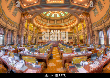 Eine Innenansicht der Senat Kammer in Mississippi State Capitol in Jackson, Mississippi. Stockfoto