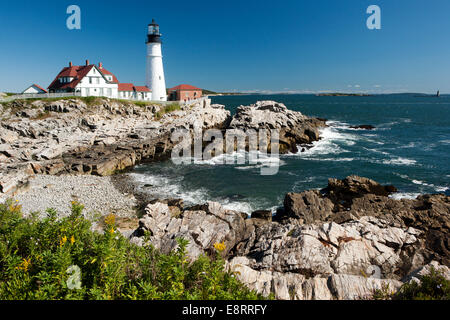 Portland Head Light - Fort Williams Park - Cape Elizabeth, Maine, USA Stockfoto