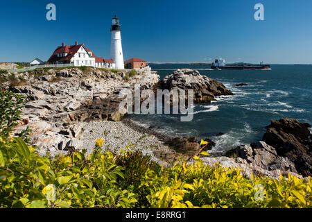 Portland Head Light - Fort Williams Park - Cape Elizabeth, Maine, USA Stockfoto