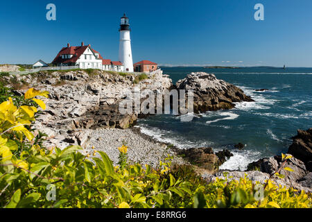 Portland Head Light - Fort Williams Park - Cape Elizabeth, Maine, USA Stockfoto