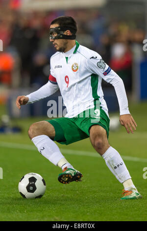 Oslo, Norwegen. 14. Oktober 2014. UEFA Euro 2016 Qualifikation Gruppe H Norwegen Verus Bulgarien. Ivelin Popov von Bulgarien in Aktion während das Länderspiel zwischen Norwegen und Bulgarien im Ullevaal-Stadion in Oslo, Norwegen. Bildnachweis: Action Plus Sport Bilder/Alamy Live News Stockfoto