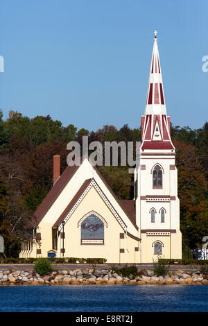 St. James anglikanische Kirche - Mahone Bay, Nova Scotia, Kanada Stockfoto