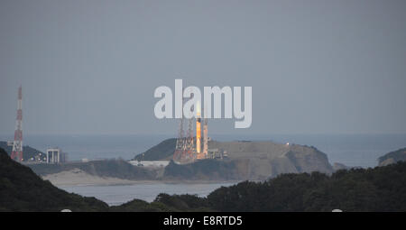 Ein Mitsubishi Heavy Industries (HMI) H-IIA Rakete mit NASA-Japan Aerospace Exploration Agency (JAXA), Global Niederschlag M Stockfoto