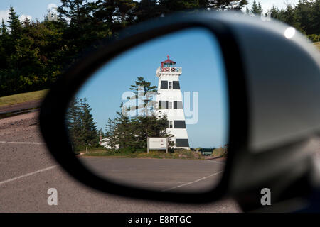 West Point Lighthouse im Rückspiegel - Westpunkt, Prince Edward Island, Canada Stockfoto