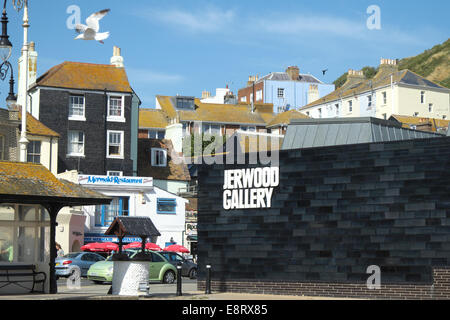 Die jerwood Kunst Galerie Altstadt von Hastings East Sussex England UK GB. Jetzt die Hastings Galerie für Zeitgenössische Kunst namens Stockfoto