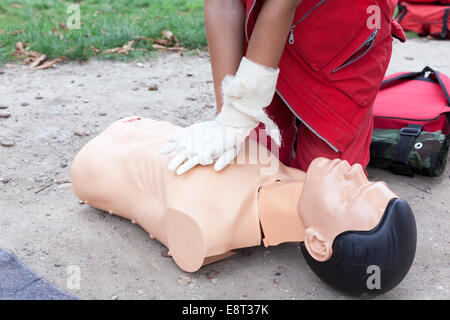 Erste-Hilfe-Ausbildung Stockfoto