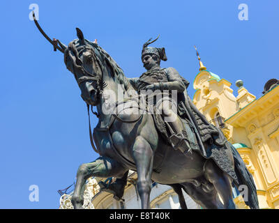 Zagreb Stadt - Hasselblad H5D - 50c Bild Jelacicev spomenik Stockfoto