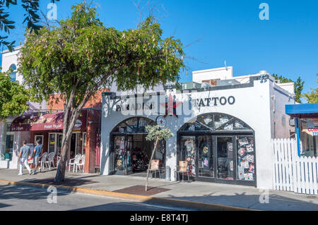 Tattoo-Studio in Key West, Florida, USA Stockfoto